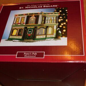 St. Nicholas Square Patty's Pub The Village Collection - Irish Christmas decor